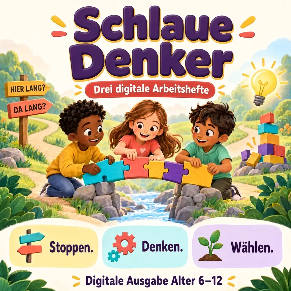Schlaue Denker: drei digitale Arbeitshefte